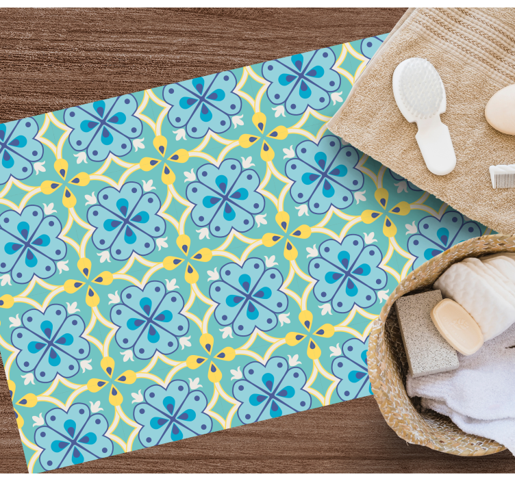 Blooming elements tile vinyl carpet - TenStickers
