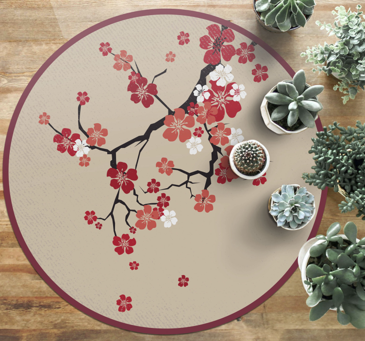 Blossoming Branches floral vinyl carpet - TenStickers