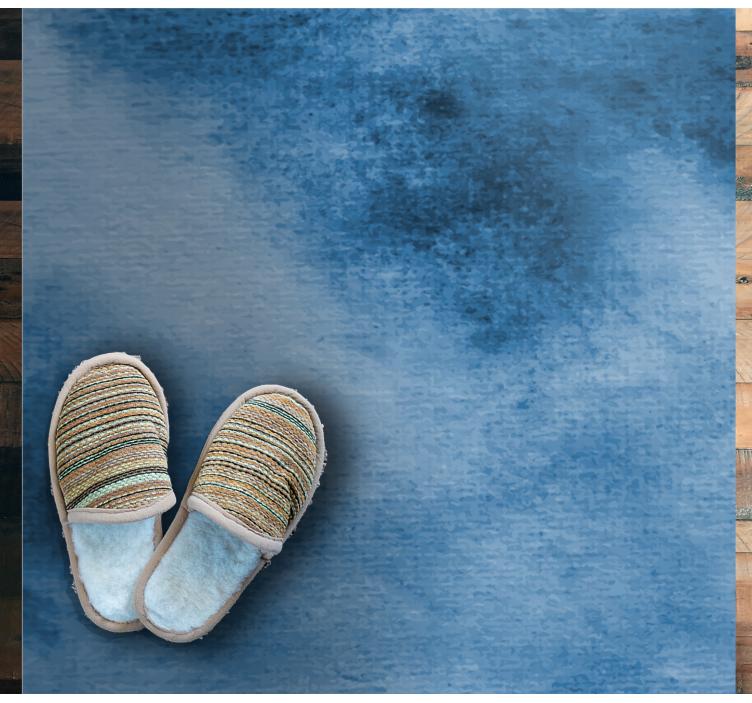 Blue Gradient Style bathroom vinyl carpet - TenStickers