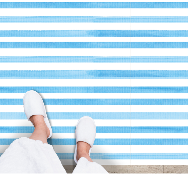 Blue Motif striped vinyl carpet - TenStickers