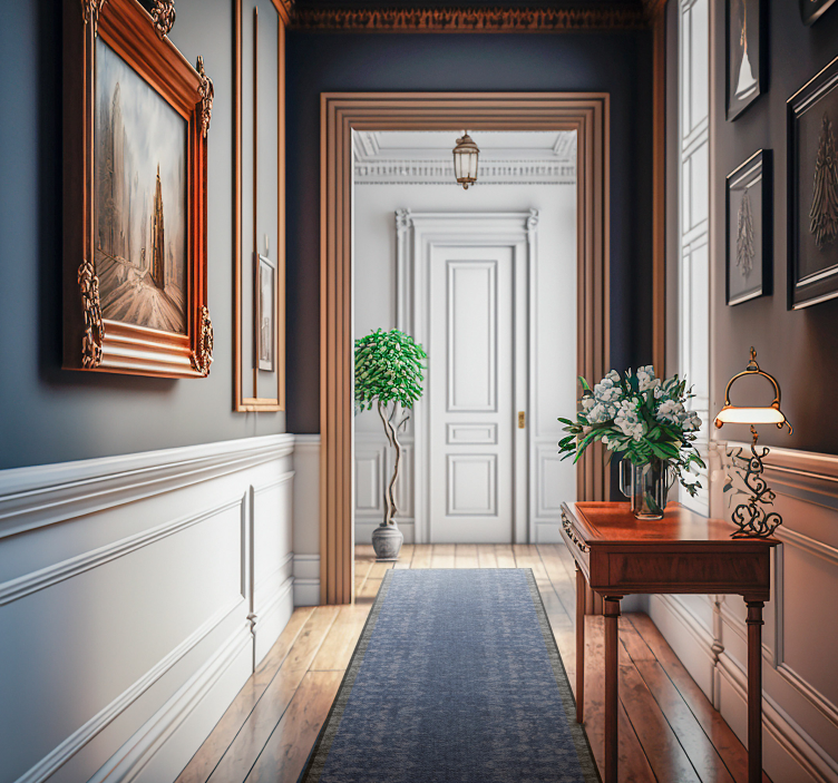 Blue Vintage Pattern vintage rug - TenStickers