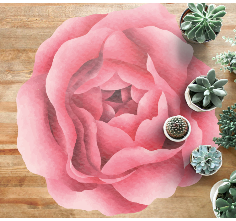 Blush Pink Bloom floral vinyl carpet - TenStickers