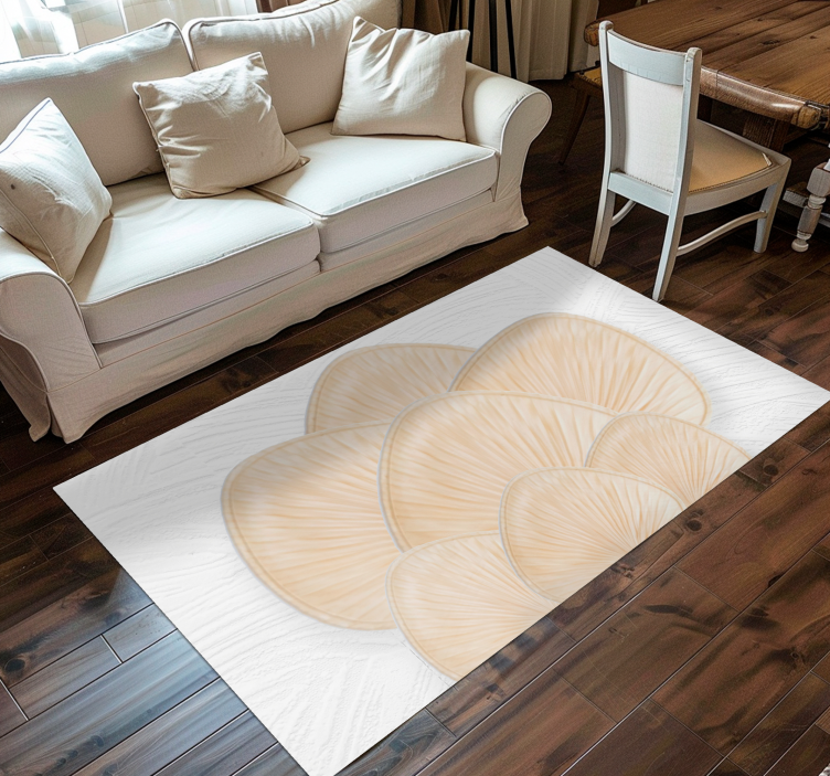 Textured Neutral Petal Shape texture vinyl carpet - TenStickers