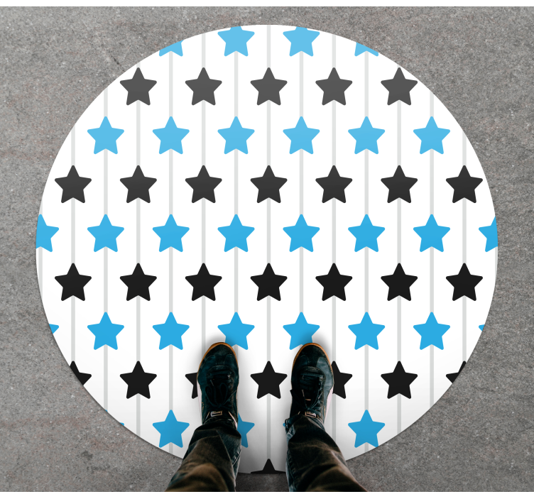 Bold blue shades star vinyl carpet - TenStickers