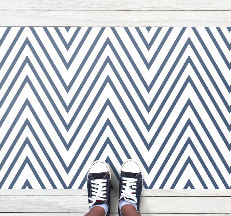 Bold Chevron Pattern geometric vinyl carpet - TenStickers