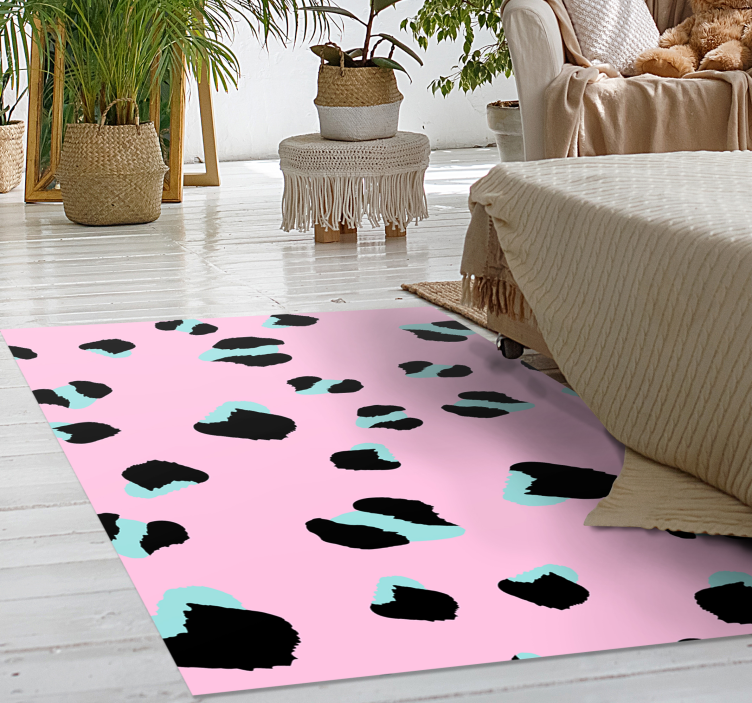 Bold leopard spots animal print vinyl carpet - TenStickers