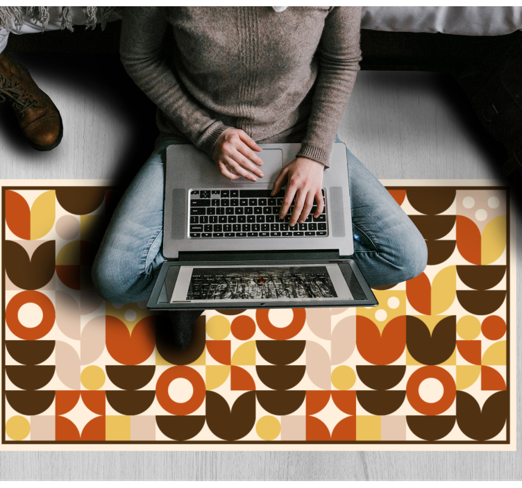 Bold Shapes Pattern geometric vinyl carpet - TenStickers
