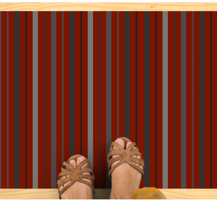 Maroon vertical design striped vinyl carpet - TenStickers
