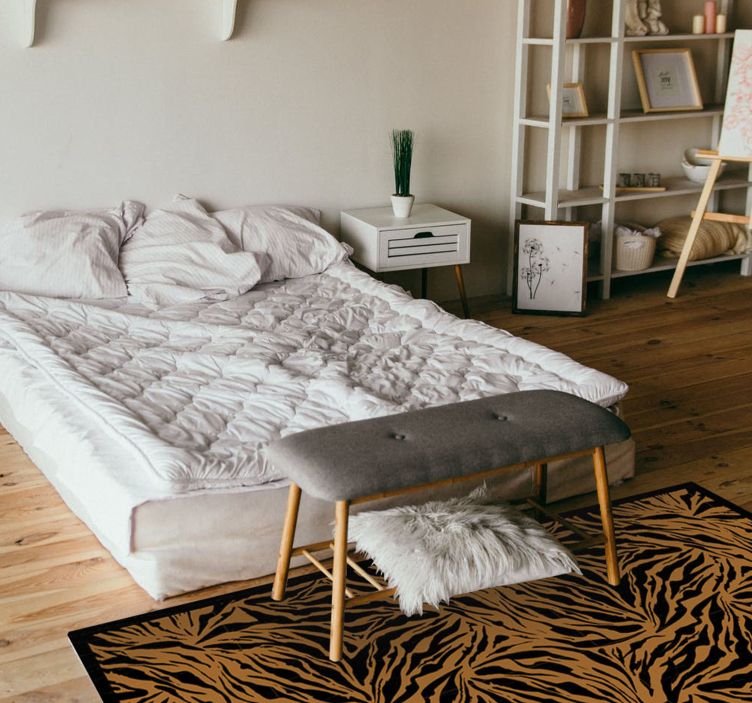 Bold Tiger Stripes animal print vinyl carpet - TenStickers