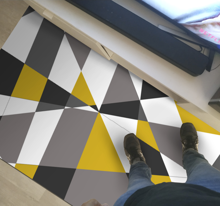 Bold Triangular Patterns geometric vinyl carpet - TenStickers