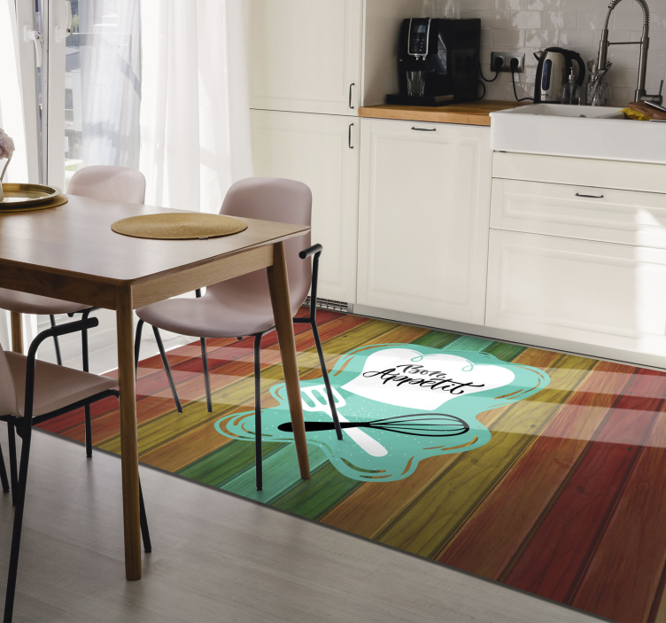 Bon Appetit Emblem custom vinyl carpet - TenStickers