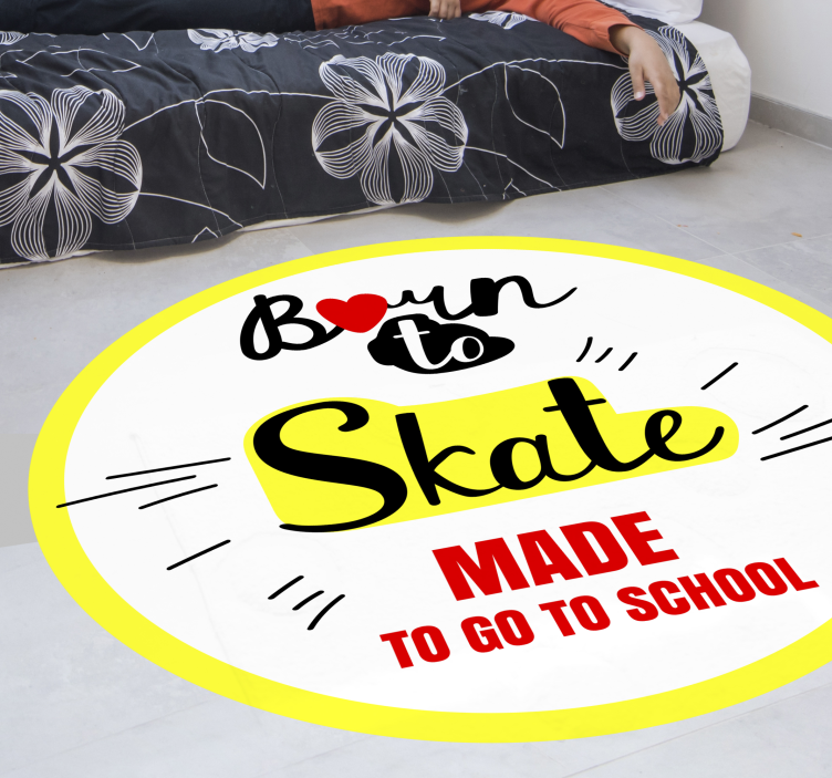 Born to Skate custom rugs - TenStickers