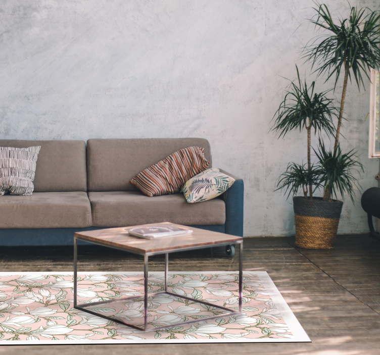 Botanical Artwork floral vinyl carpet - TenStickers