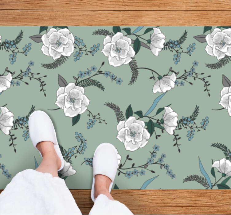 Botanical Concept floral vinyl carpet - TenStickers