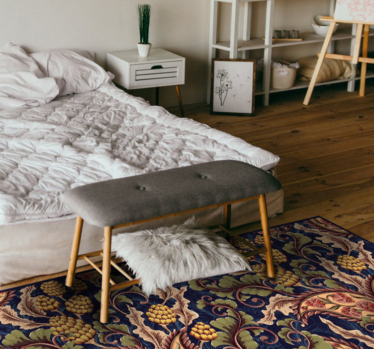 Botanical Decoration floral vinyl carpet - TenStickers