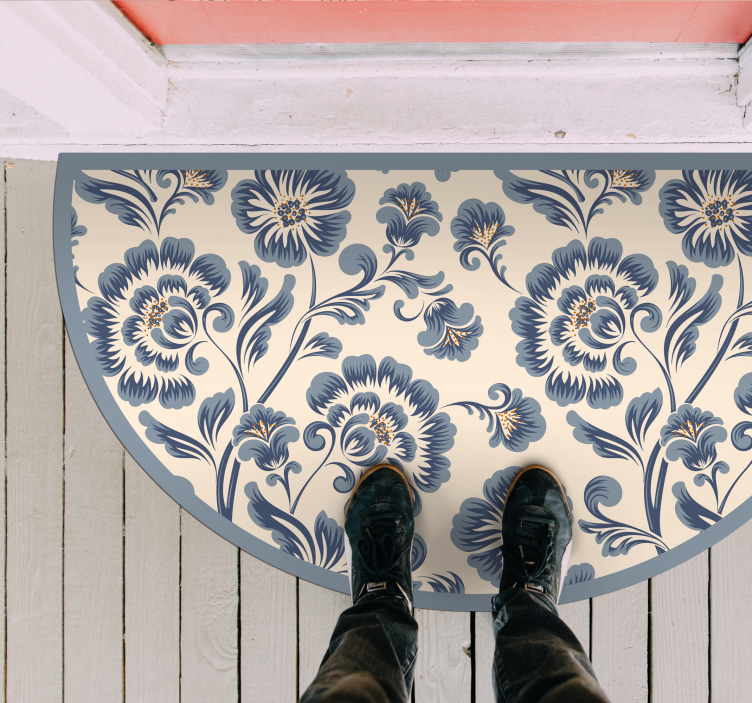 Floral Entryway Enhancer floral vinyl carpet - TenStickers