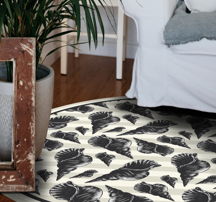 Botanical Foliage Motif floral vinyl carpet - TenStickers