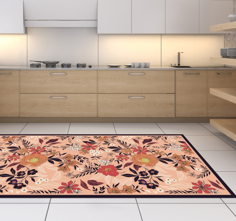 Botanical Garden Tapestry floral vinyl carpet - TenStickers