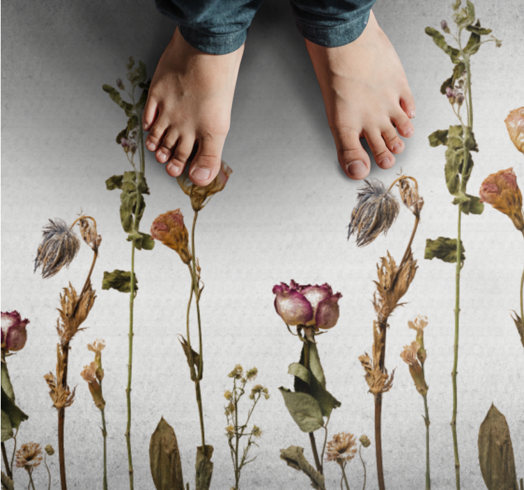 Botanical Imagery floral vinyl carpet - TenStickers