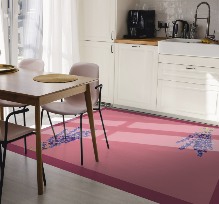 Botanical Lavender Highlights floral vinyl carpet - TenStickers