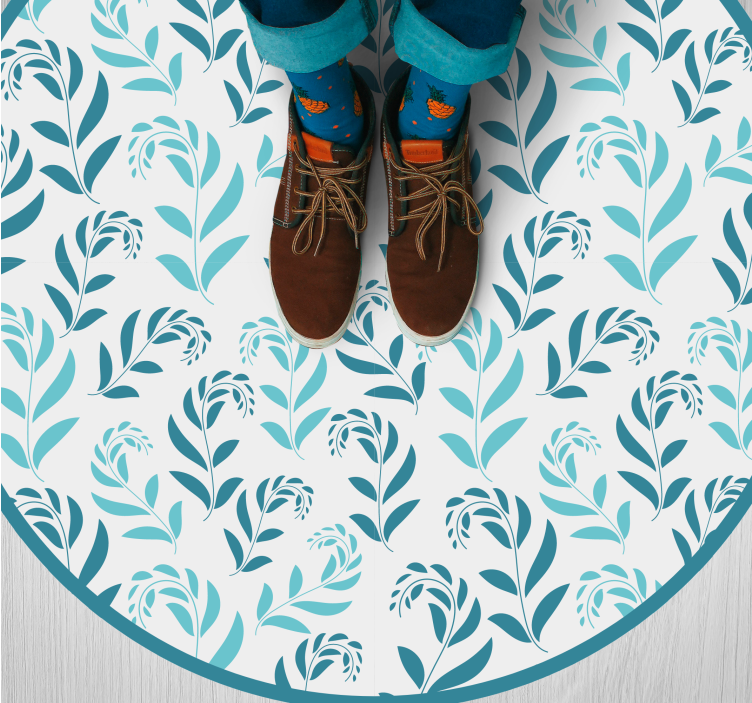 Botanical Leaf Inspiration floral vinyl carpet - TenStickers