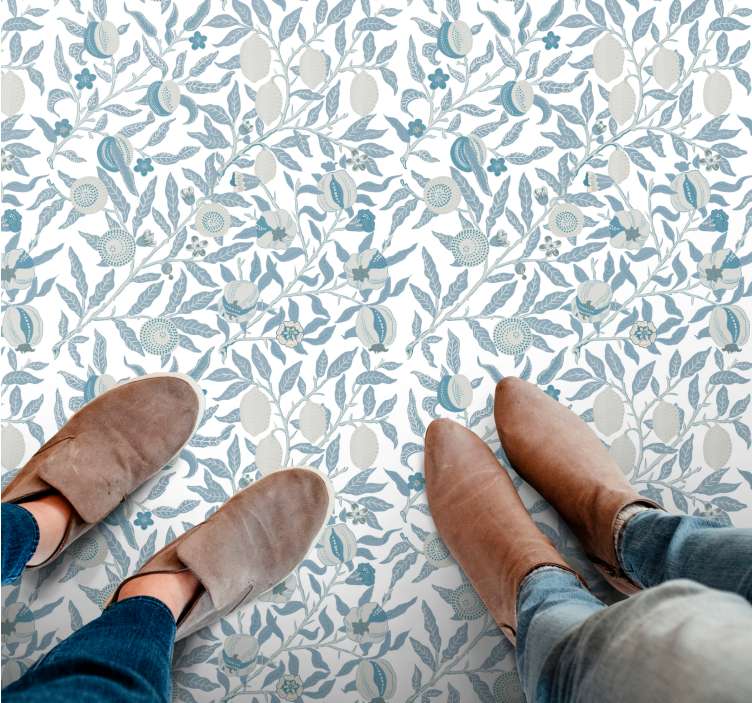 Botanical Leaf Pattern floral vinyl carpet - TenStickers