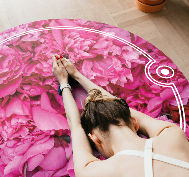 Botanical Meditation Area floral vinyl carpet - TenStickers