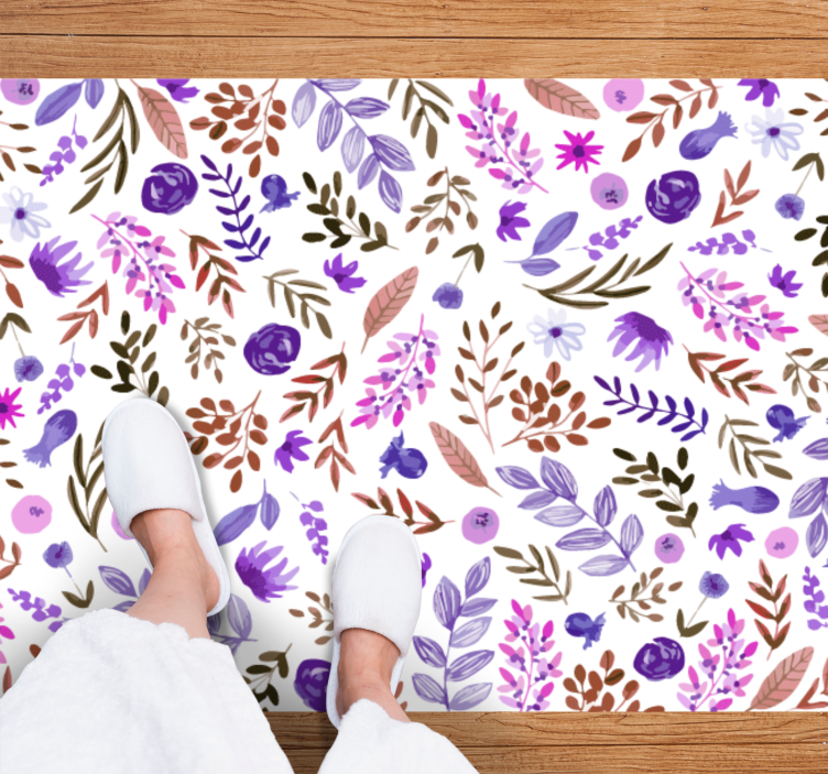 Nature Pattern floral vinyl carpet - TenStickers