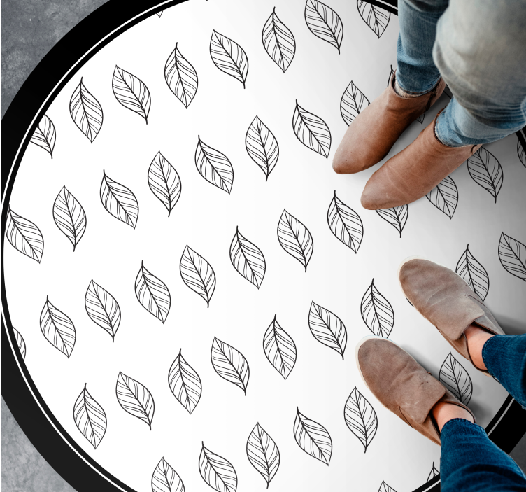 Botanical Outline floral vinyl carpet - TenStickers