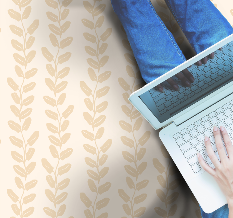 Botanical pattern floral vinyl carpet - TenStickers