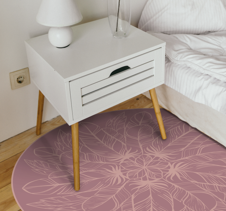 Botanical Symmetry floral vinyl carpet - TenStickers