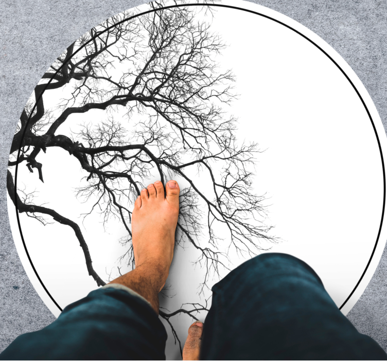 Branch Silhouette Art nature vinyl carpet - TenStickers