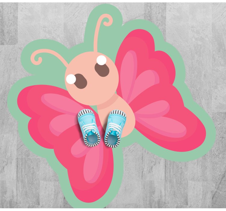 Bright Butterfly Fantasy kids vinyl carpet - TenStickers