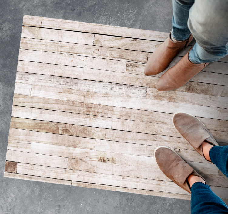 Light plank appearance wood effect vinyl carpet - TenStickers