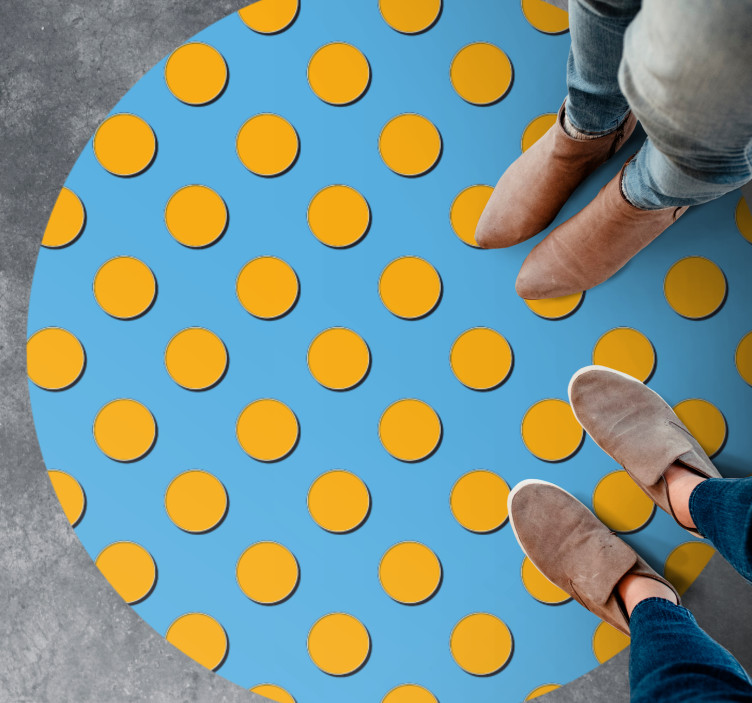 Bright Polka Dots geometric vinyl carpet - TenStickers