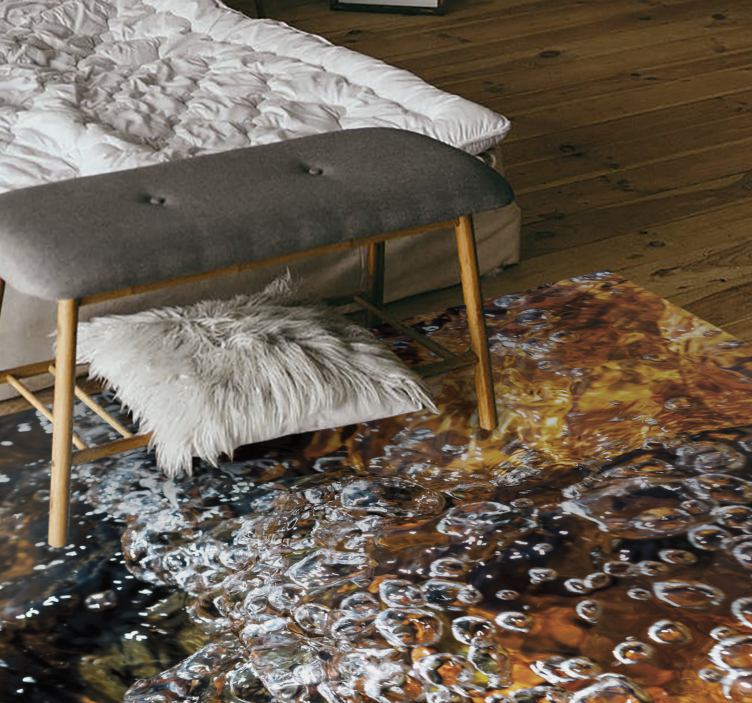 Bubbling water flow vinyl rug - TenStickers