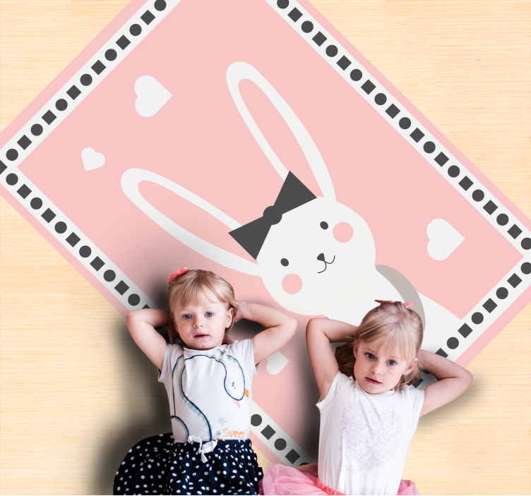 Bunny decor nursery vinyl carpet - TenStickers