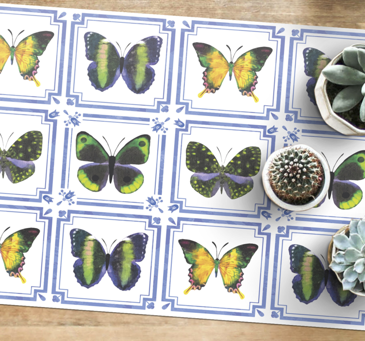 Butterfly Pattern animal vinyl carpet - TenStickers