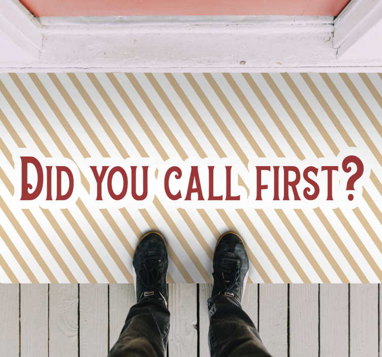 Call First Inquiry custom vinyl carpet - TenStickers