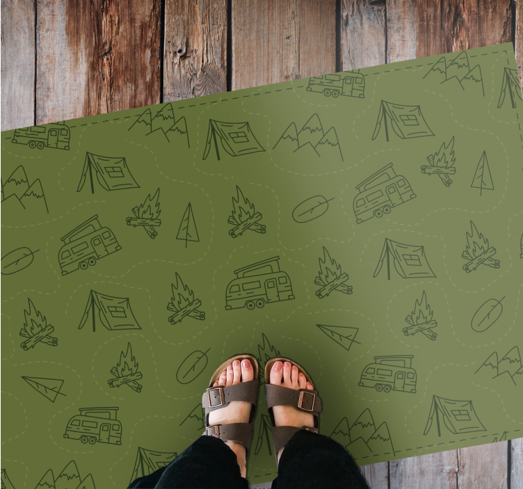 Camping Adventure Theme nature vinyl carpet - TenStickers