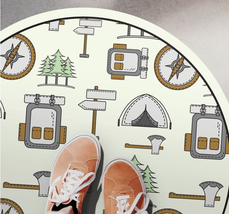 Camping Expedition Idea road vinyl carpet - TenStickers