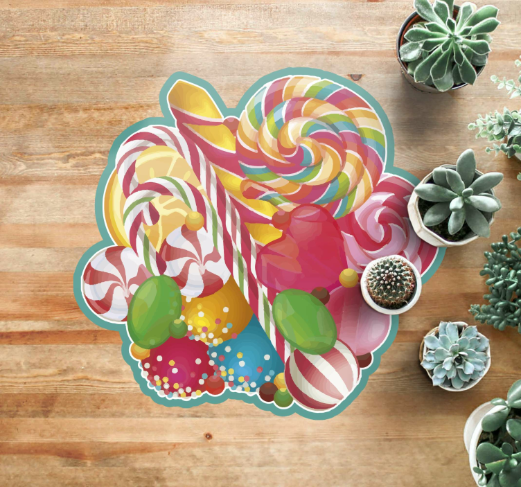 Candy Delight event vinyl carpet - TenStickers