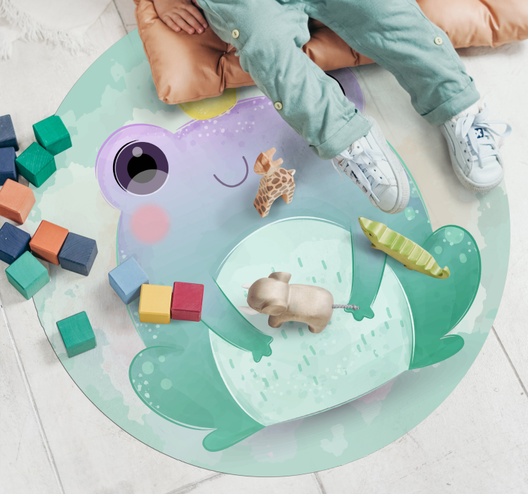 Cartoon Aquatic Friends kids vinyl carpet - TenStickers