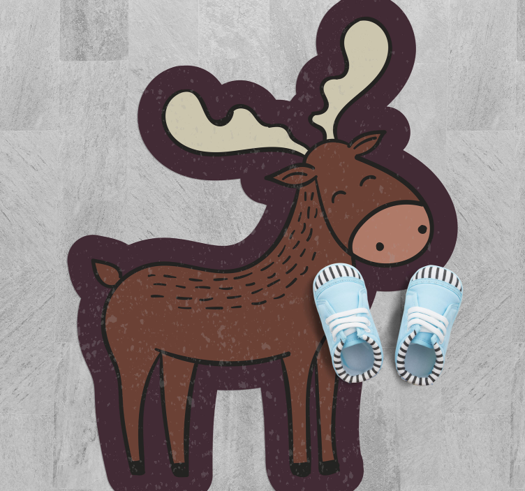 Cartoon Moose animal vinyl carpet - TenStickers