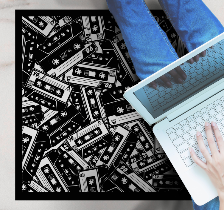 Cassette Tape Motif teen vinyl carpet - TenStickers