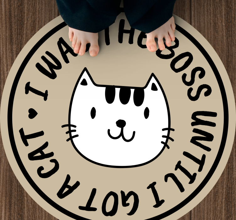 CAT BOSS UNTIL alphabet vinyl carpet - TenStickers