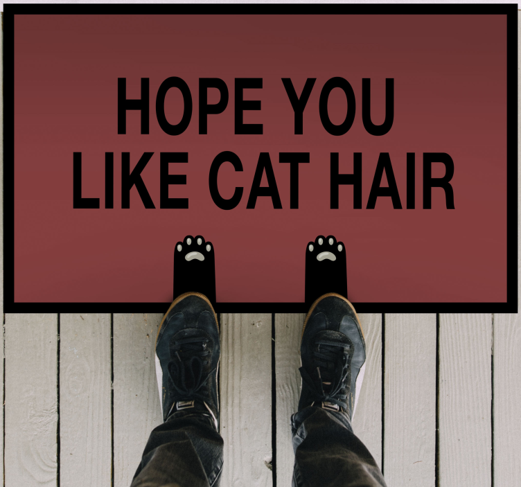 Cat Hair Humor custom vinyl carpet - TenStickers
