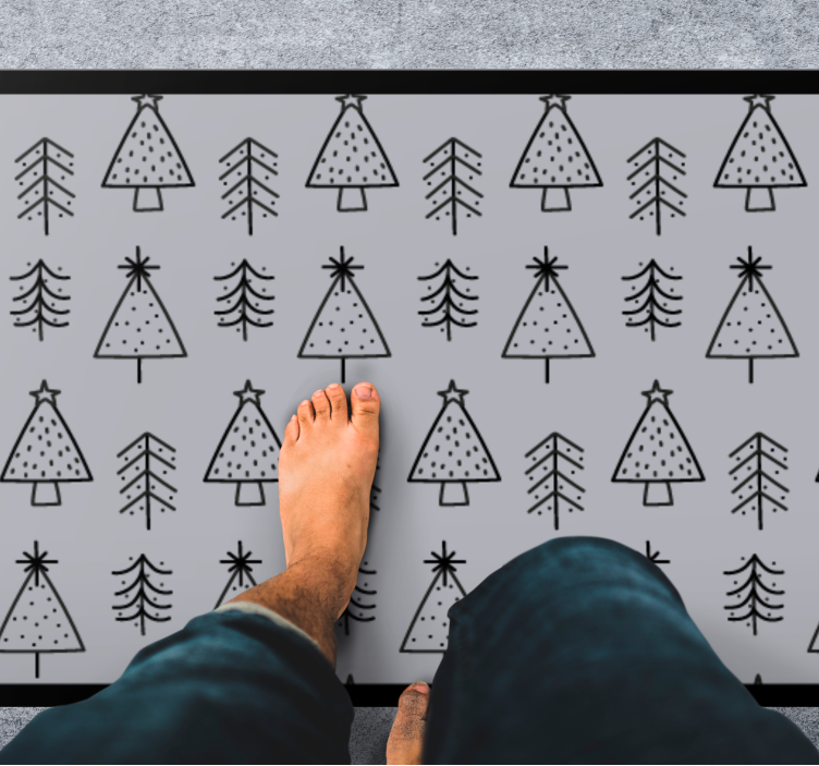 Celebratory tree motif Christmas vinyl carpet - TenStickers