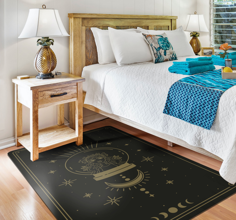 Celestial Circle mandala vinyl carpet - TenStickers