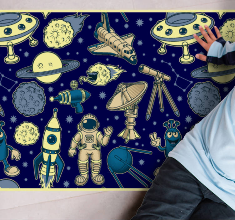 Celestial Journey Idea kids vinyl carpet - TenStickers